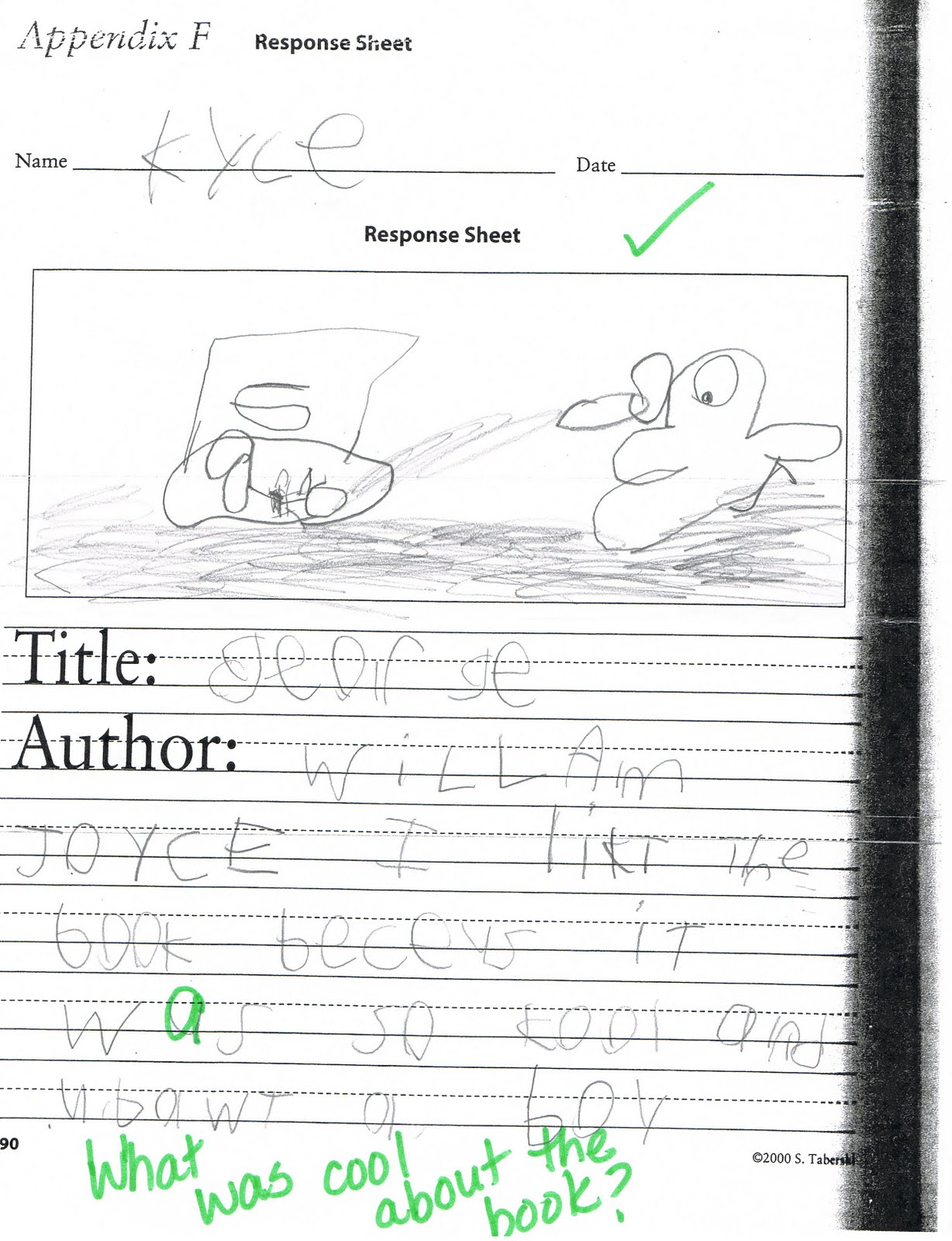 1st grade book report